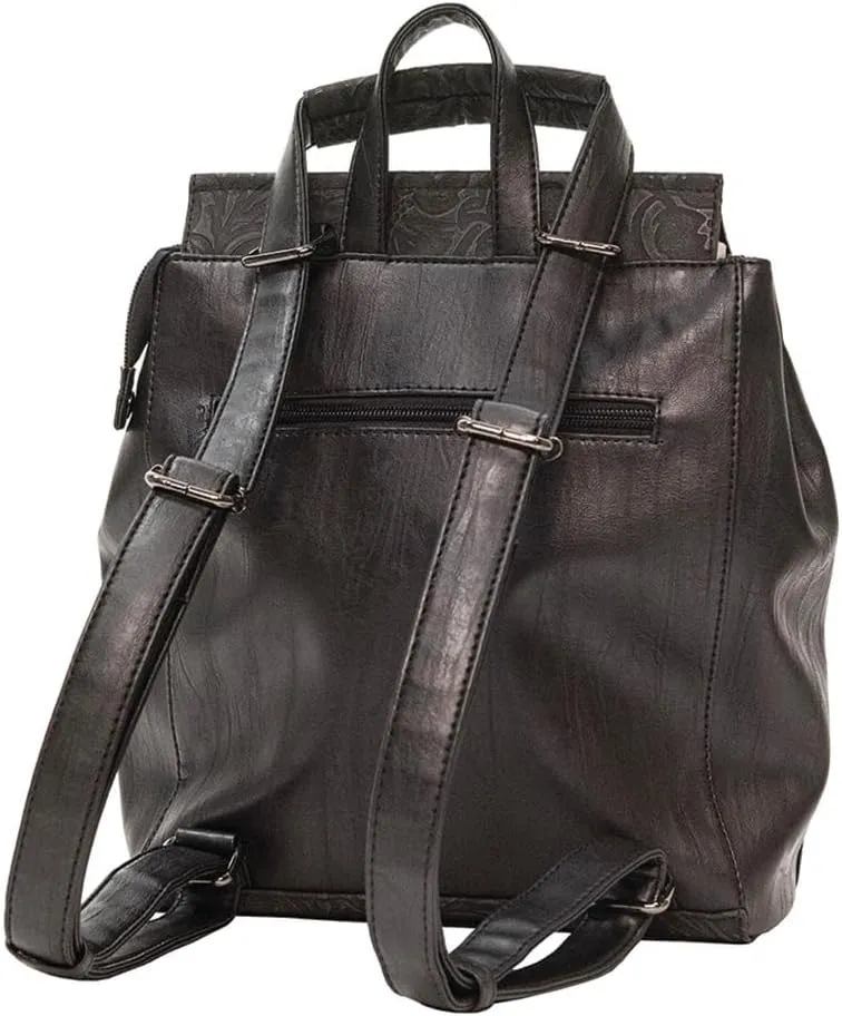 Liz Soto Nicole Black Backpack Purse for Women - Convertible Back Pack Purse and Crossbody Bag for Women in Vegan Leather