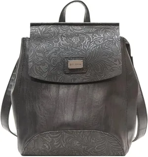Liz Soto Nicole Black Backpack Purse for Women - Convertible Back Pack Purse and Crossbody Bag for Women in Vegan Leather