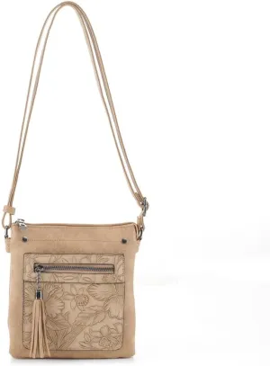 Liz Soto Sara Womens Crossbody Purse - PU Vegan Leather Trendy Shoulder Bag For Women, Small Leather Crossbody Bags