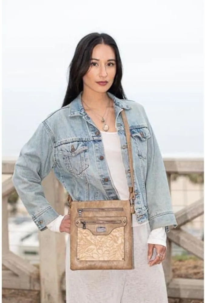 Liz Soto Sara Womens Crossbody Purse - PU Vegan Leather Trendy Shoulder Bag For Women, Small Leather Crossbody Bags