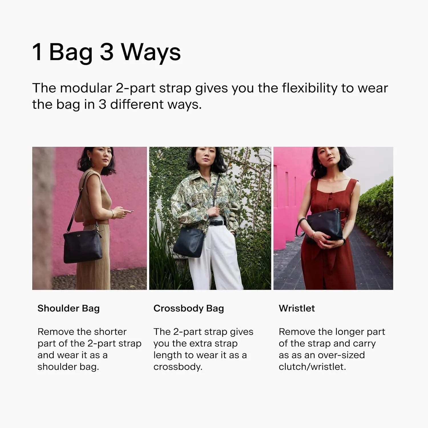 Lo & Sons The Pearl Crossbody Bag - Premium Vegan Leather Bag with Convertible Strap | Plant-Based Cactus Leather