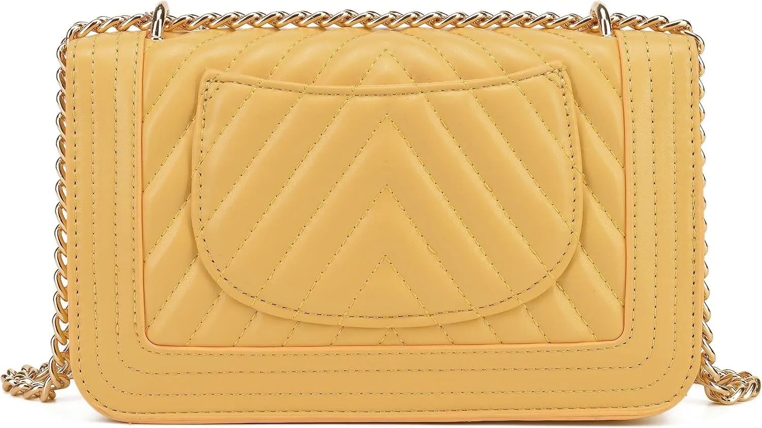 lola mae Crossbody Bags for Women Fashion Quilted Shoulder purse with Convertible Chain Strap Classic Satchel Handbag