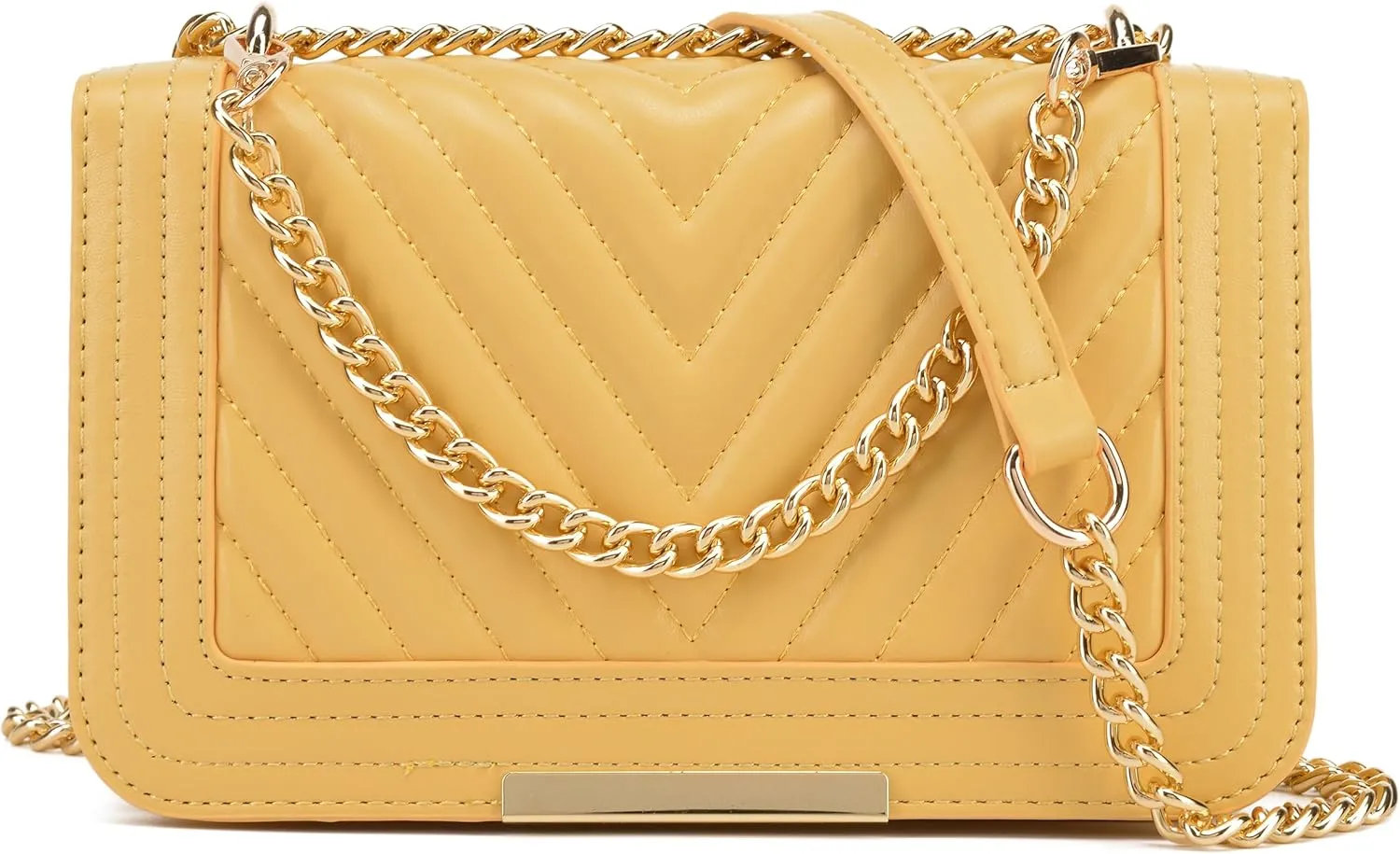 lola mae Crossbody Bags for Women Fashion Quilted Shoulder purse with Convertible Chain Strap Classic Satchel Handbag