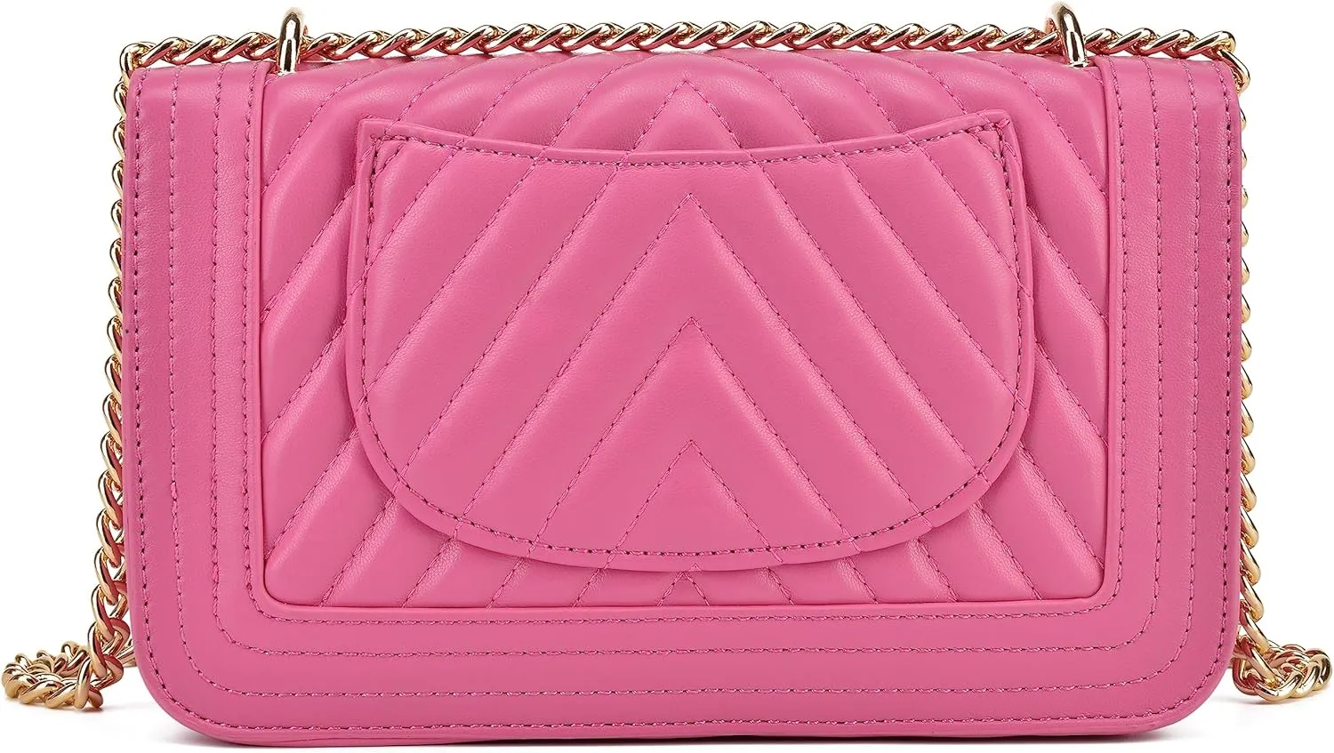 lola mae Crossbody Bags for Women Fashion Quilted Shoulder purse with Convertible Chain Strap Classic Satchel Handbag