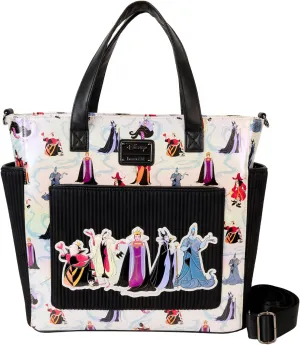 Loungefly Disney Villains AOP Convertible Backpack & Tote Bag