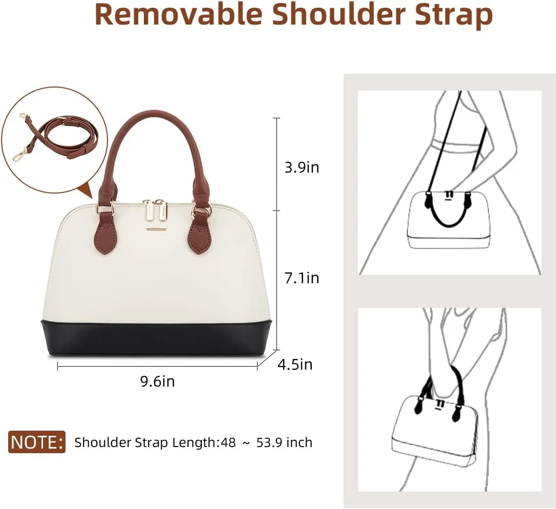 LOVEVOOK Purse for Women Small Crossbody Bags Classic Double Zip Top Handle Dome Satchel Bag