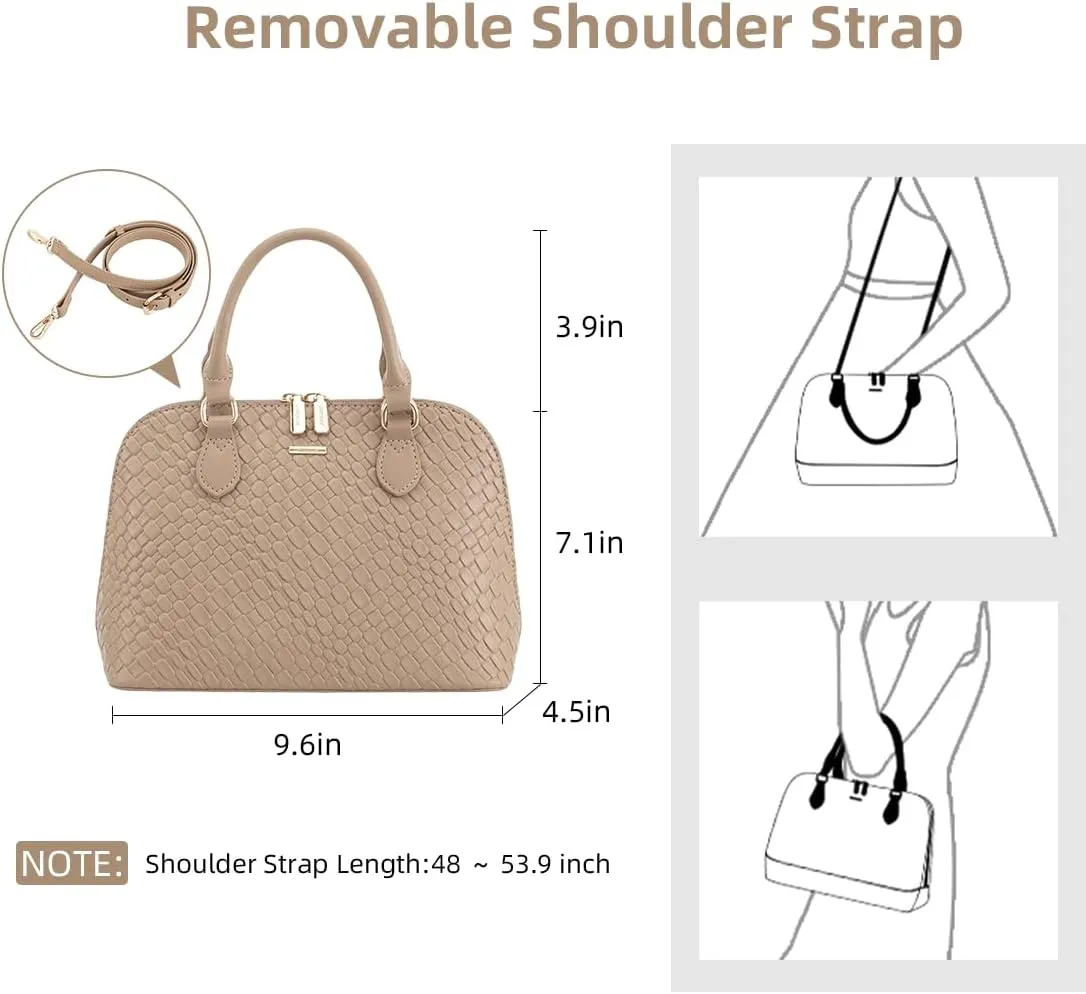 LOVEVOOK Purse for Women Small Crossbody Bags Classic Double Zip Top Handle Dome Satchel Bag