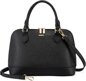 LOVEVOOK Purse for Women Small Crossbody Bags Classic Double Zip Top Handle Dome Satchel Bag