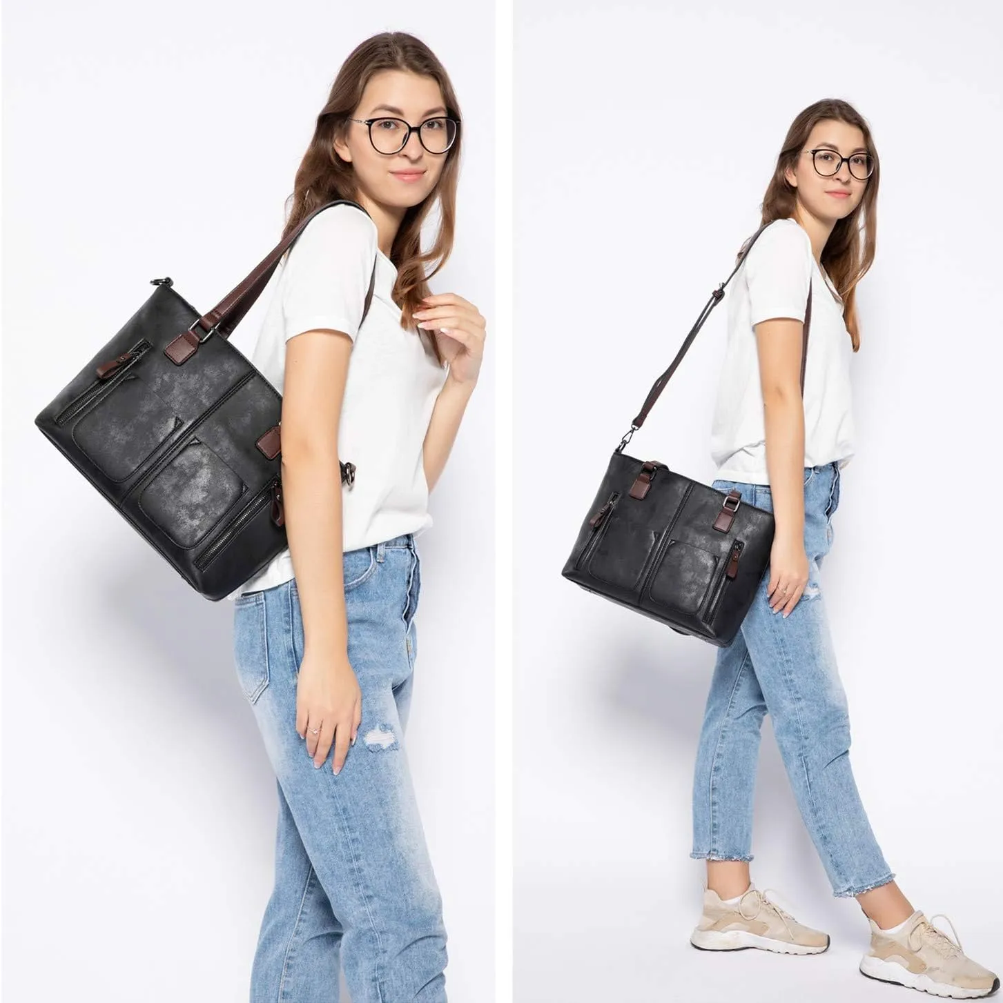 LOVEVOOK Purses Tote Bag for Women, Handbags Large Shoulder Bag, Leather Work Bags with Multi-Pockets, Designer Hobo Satchel