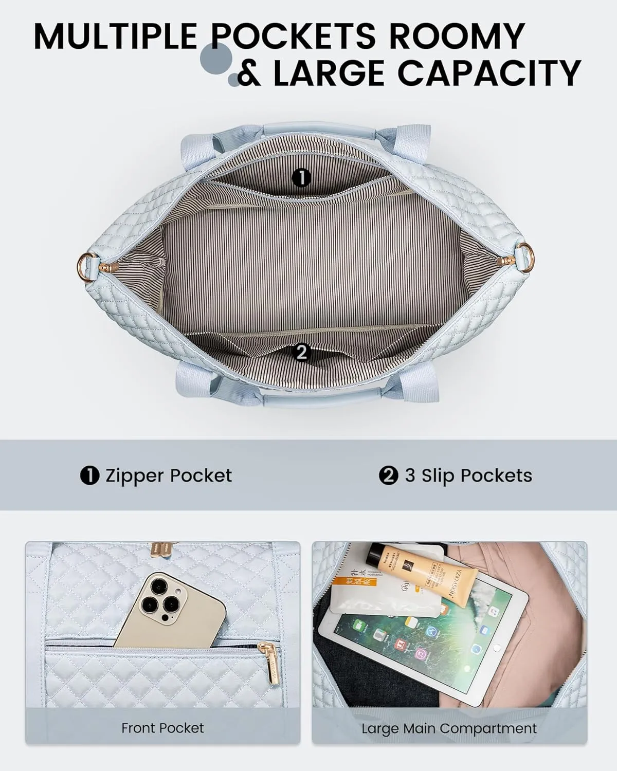 LOVEVOOK Weekender Bags for Women, Travel Duffle Bag with Shoe Compartment, Gym Duffel Bag with Makeup Bag Carry-on Tote Bag for Airplanes Weekend, Hospital Bags for Labor and Delivery