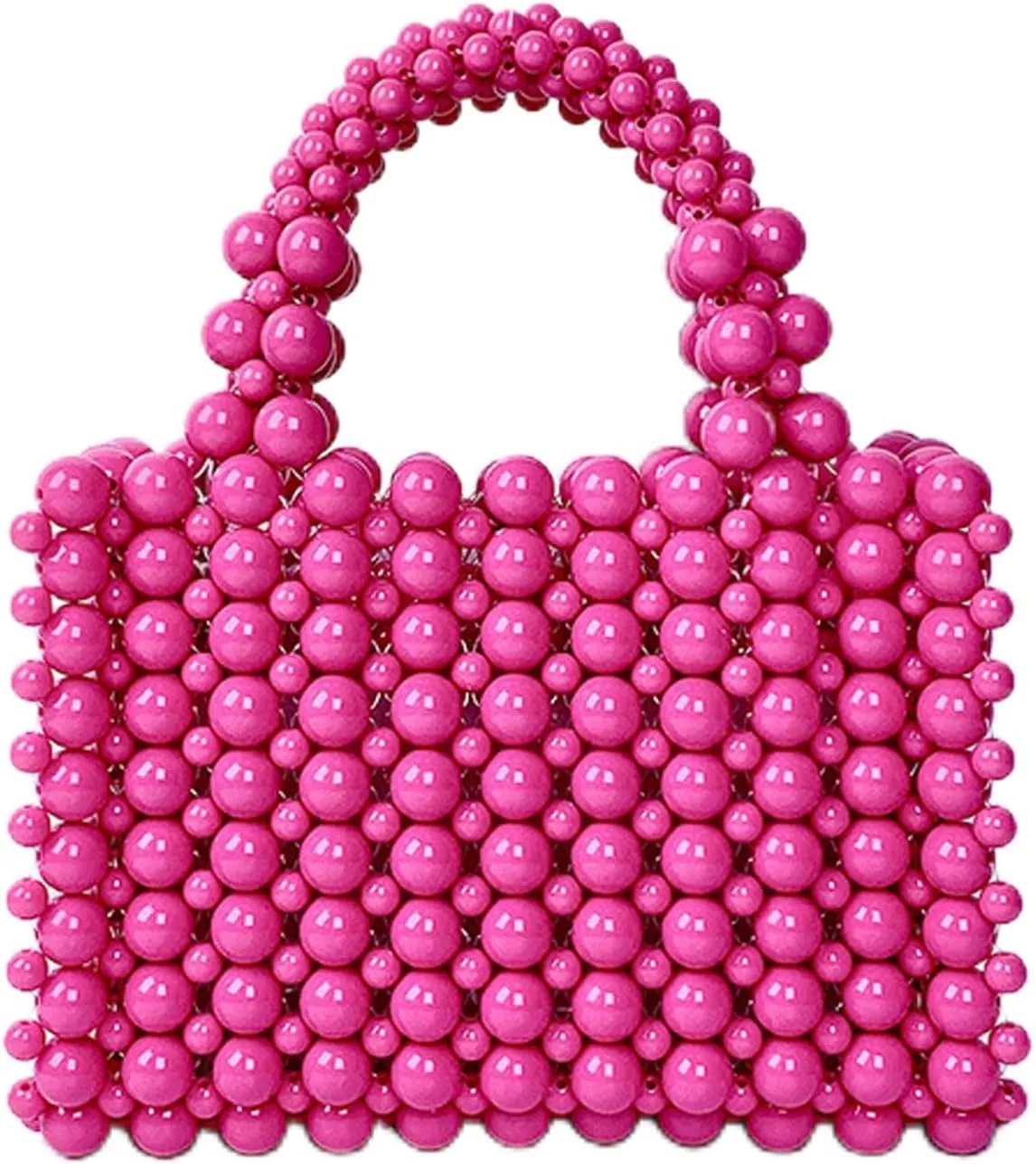 Luxury Pearl Purses Shoulder Bag for Women Pearl Bag Handmade Bags Women's Crossbody Beaded Clutch Evening Bag Wedding Party Bridal Party Gifts 18