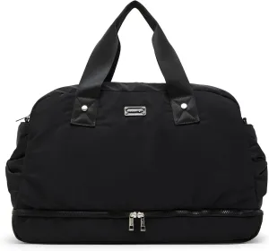 Madden Girl Women's Duffle Travel, Weekender Overnight Duffel Bag, Black