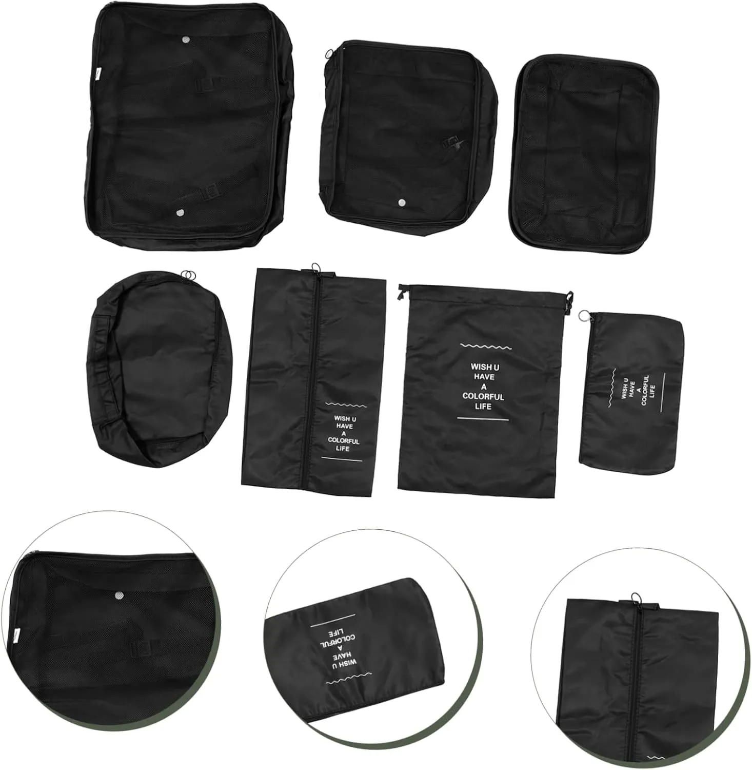 MAGICLULU Laundry Bag Storage Bag Set Travel Packing Bag Suitcase Clothing Organizer Space-saving Travel Laundry Bags Sealing Design