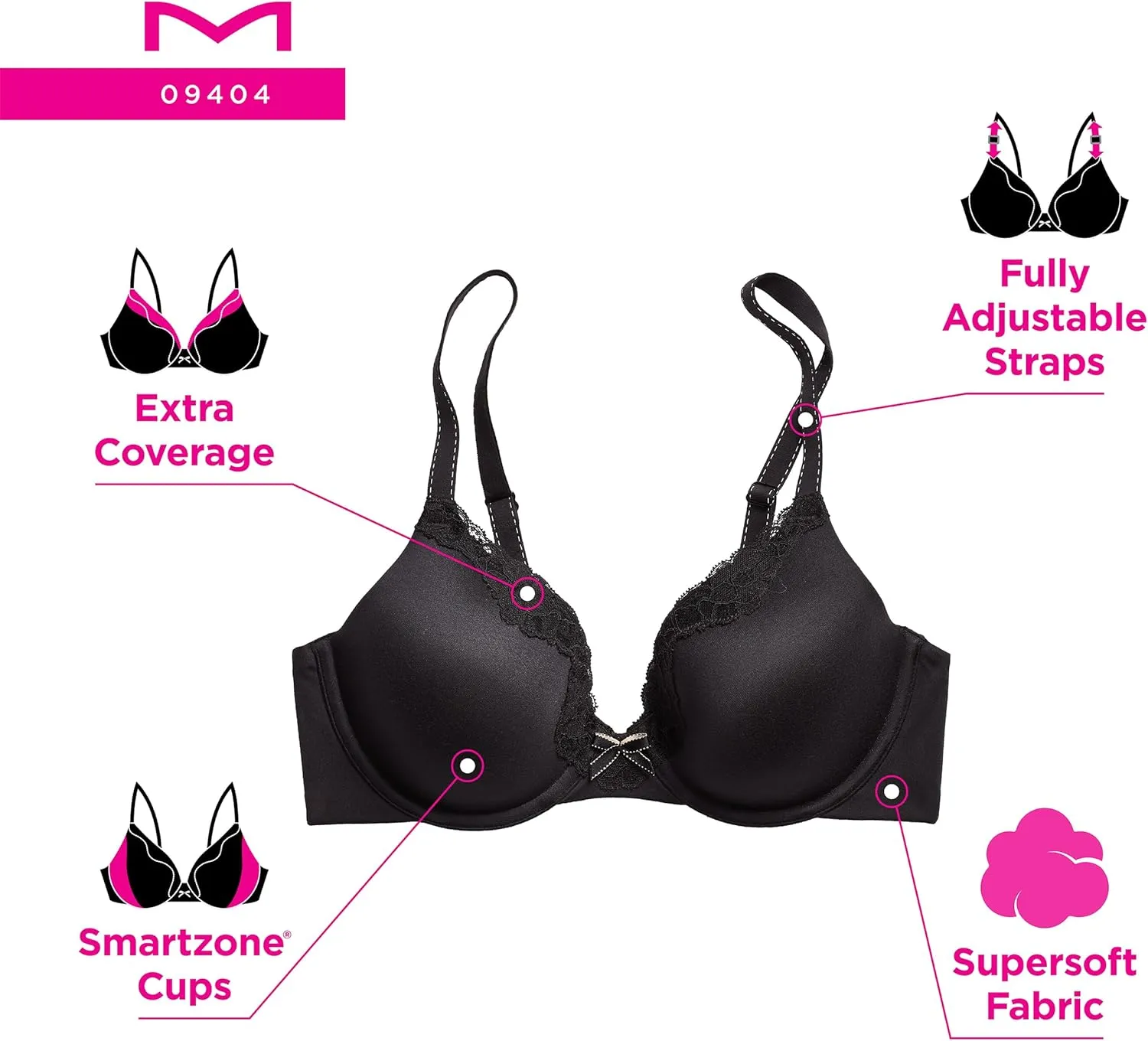 Maidenform Women's Comfort Devotion Full Coverage Underwire T-Shirt Bra