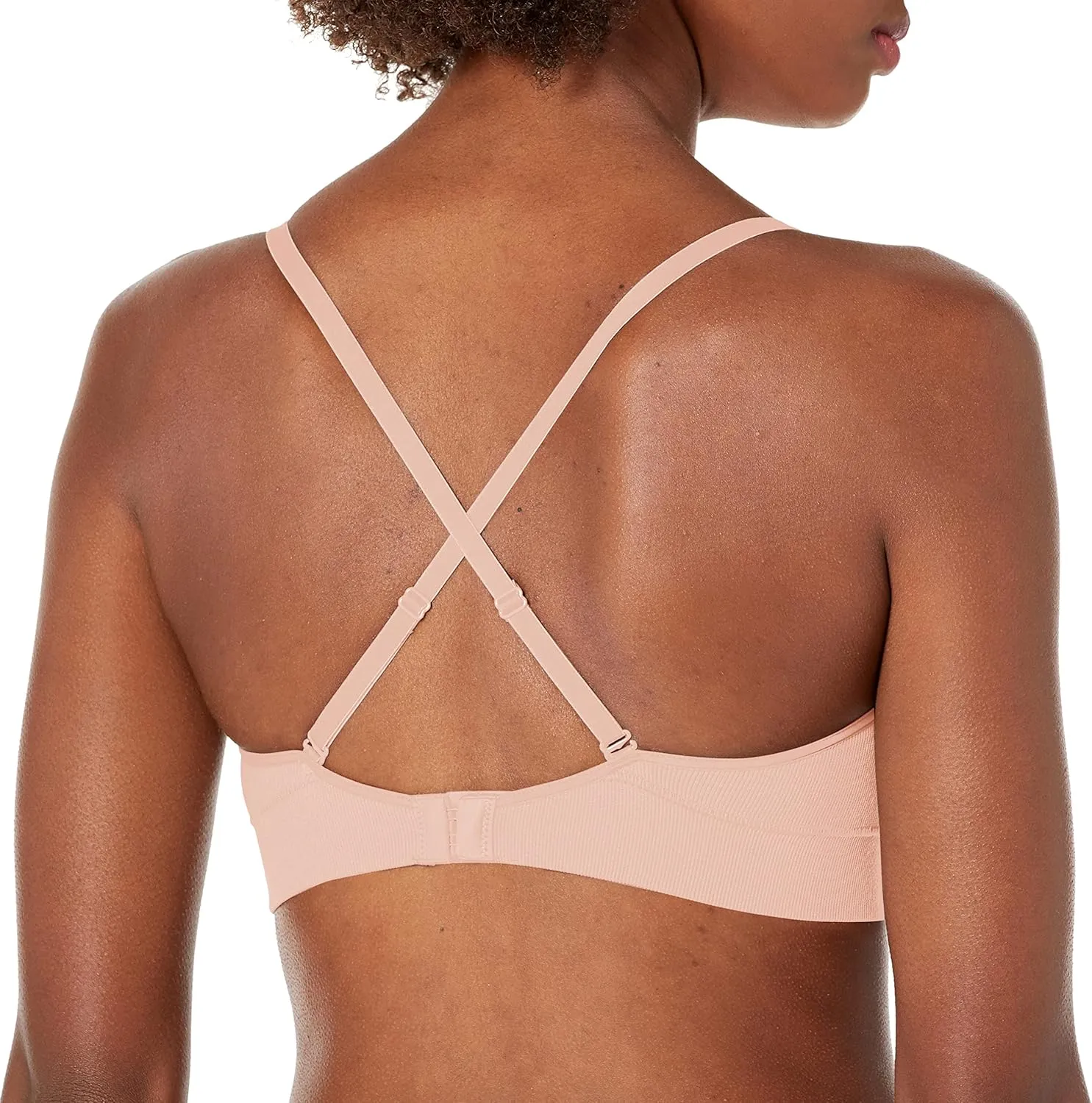 Maidenform Women's M Rib Seamless Bralette, Soft Wireless Pullover Bra, Convertible Straps