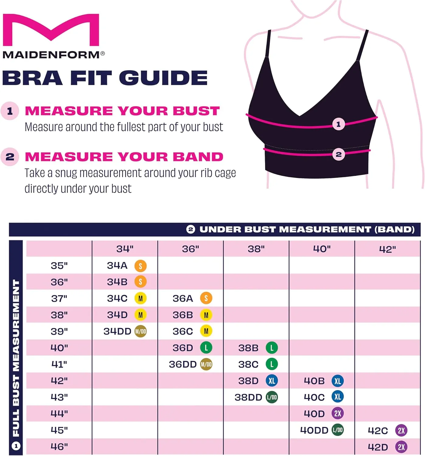 Maidenform Women's Pure Comfort Strapless, Stay-put Wireless, Full-coverage Convertible Bra