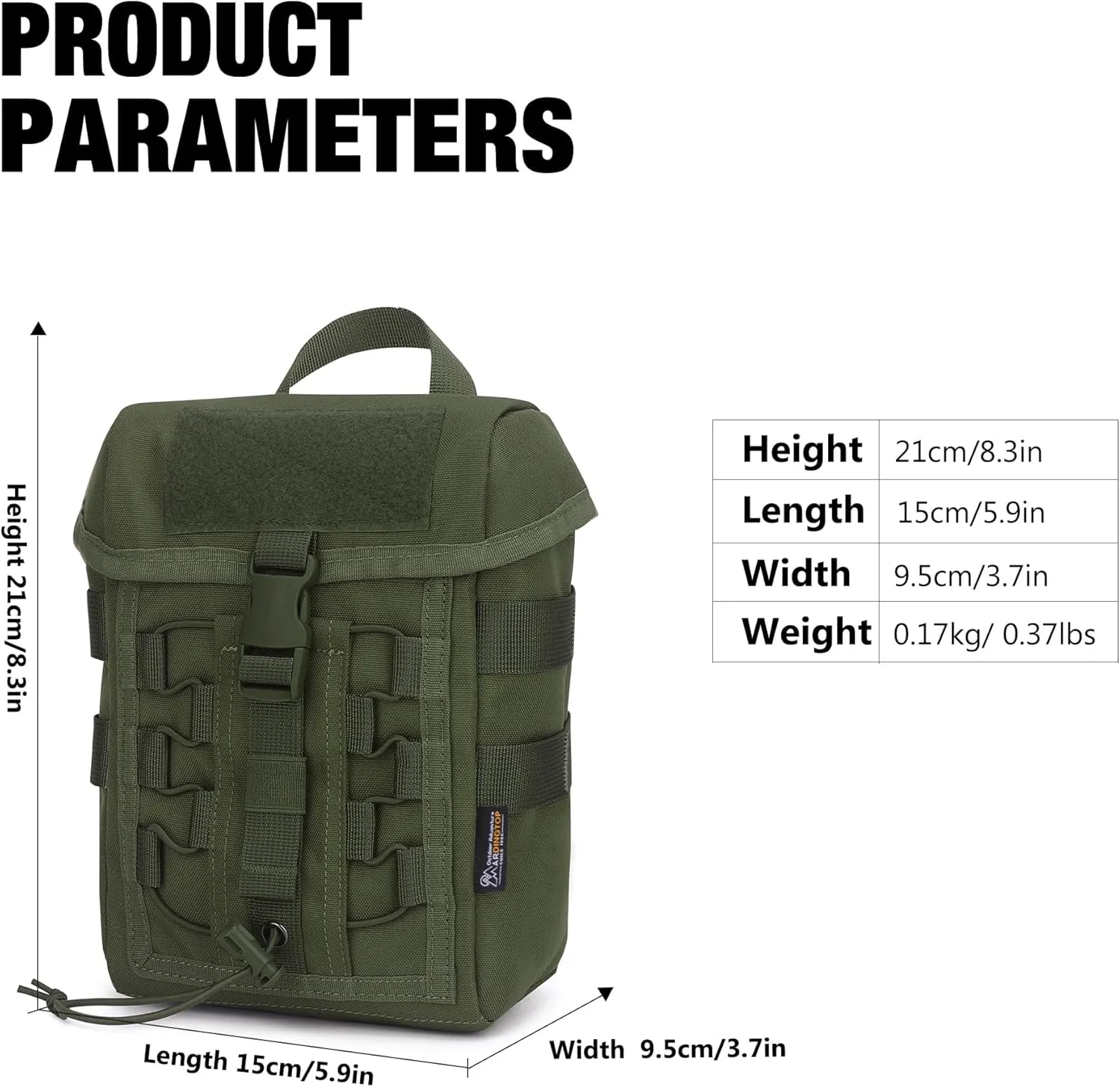 Mardingtop Molle Admin Pouch,EDC Pouch, Tactical Drawstring Pouch,Utility Pouch