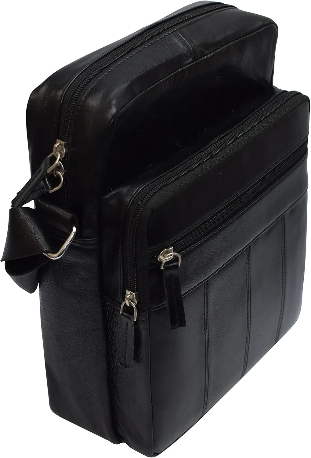 MARSHAL Genuine Leather Messenger Crossbody Shoulder Bag for Men Work Business Casual Adjustable Straps