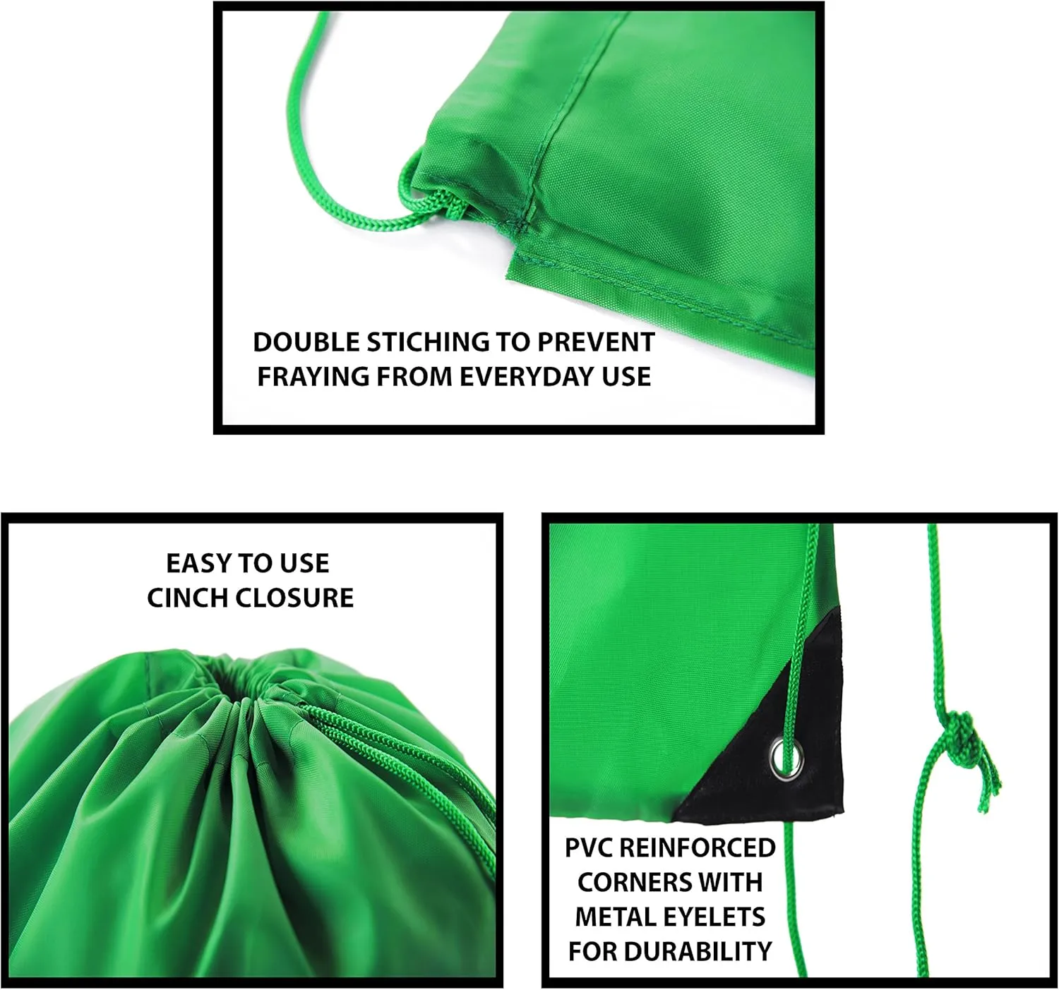 Mato & Hash Drawstring Bulk Bags Cinch Sacks Backpack Pull String Bags | 15 Colors | 1PK-100PK Available