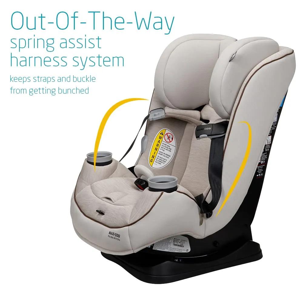 Maxi-Cosi Pria Max All-in-One Convertible Car Seat, Rear Facing Car Seat (4-40 lbs), Forward Facing Car Seat (22-65 lbs), High Back Booster Seat (40-100 lbs), Pure COSI, Desert Wonder