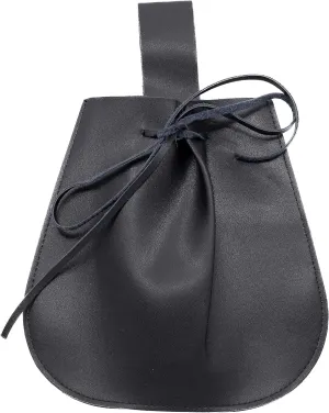 Medeival Faux Leather Pouch for Renaissance Faire, Drawstring Purse, Vintage Belt Pouch For LARP Cosplay Costume