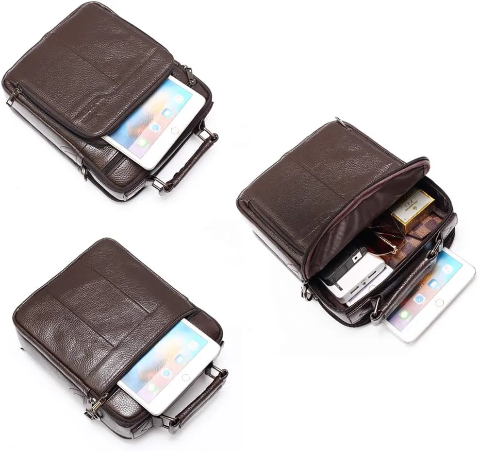 Men's Genuine Leather Messenger Shoulder Bag Handbag CrossBody Briefcase