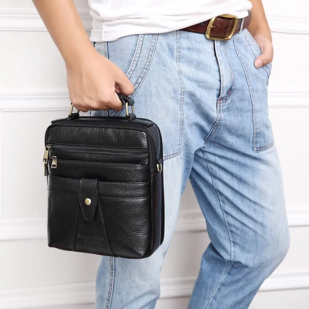 Men's Genuine Leather Messenger Shoulder Bag Handbag CrossBody Briefcase