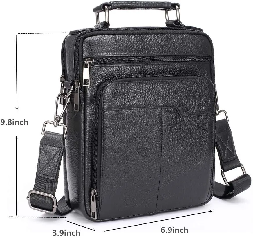 Men's Genuine Leather Messenger Shoulder Bag Handbag CrossBody Briefcase
