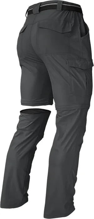 Men's Hiking Pants Convertible Zip Off Lightweight Waterproof Quick Dry Outdoor Fishing Travel Safari Camping