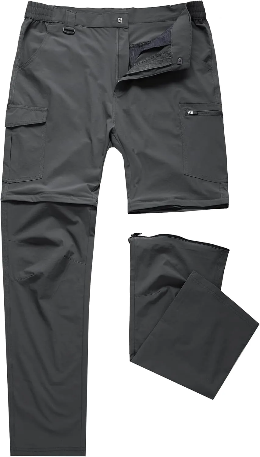 Men's Hiking Pants Convertible Zip Off Lightweight Waterproof Quick Dry Outdoor Fishing Travel Safari Camping