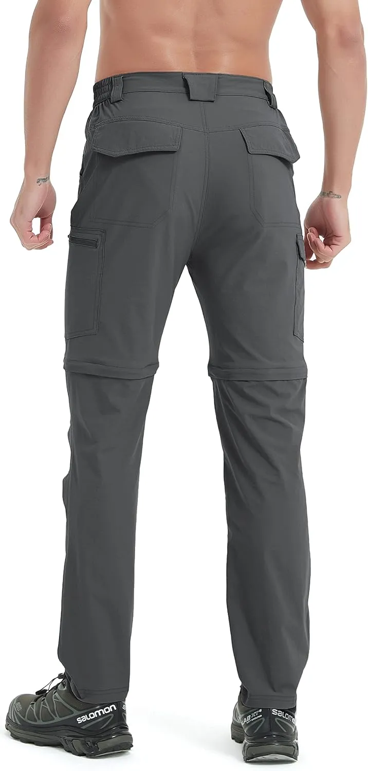 Men's Hiking Pants Convertible Zip Off Lightweight Waterproof Quick Dry Outdoor Fishing Travel Safari Camping
