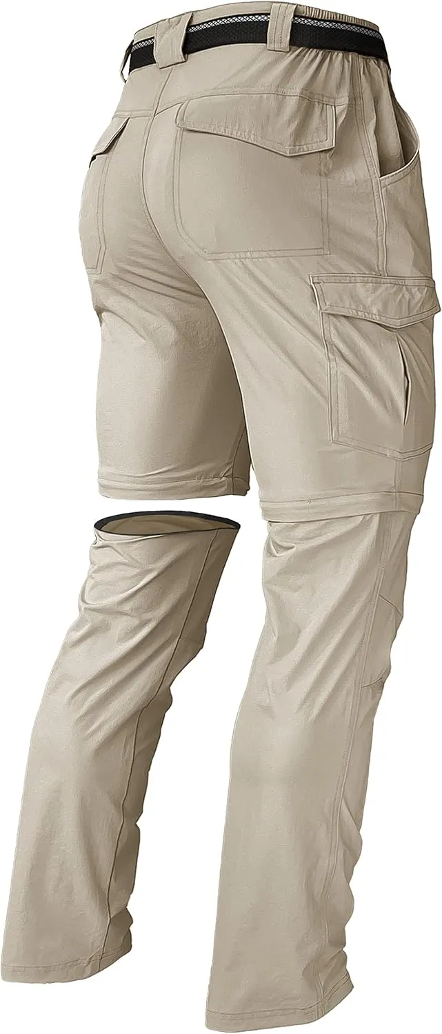 Men's Hiking Pants Convertible Zip Off Lightweight Waterproof Quick Dry Outdoor Fishing Travel Safari Camping