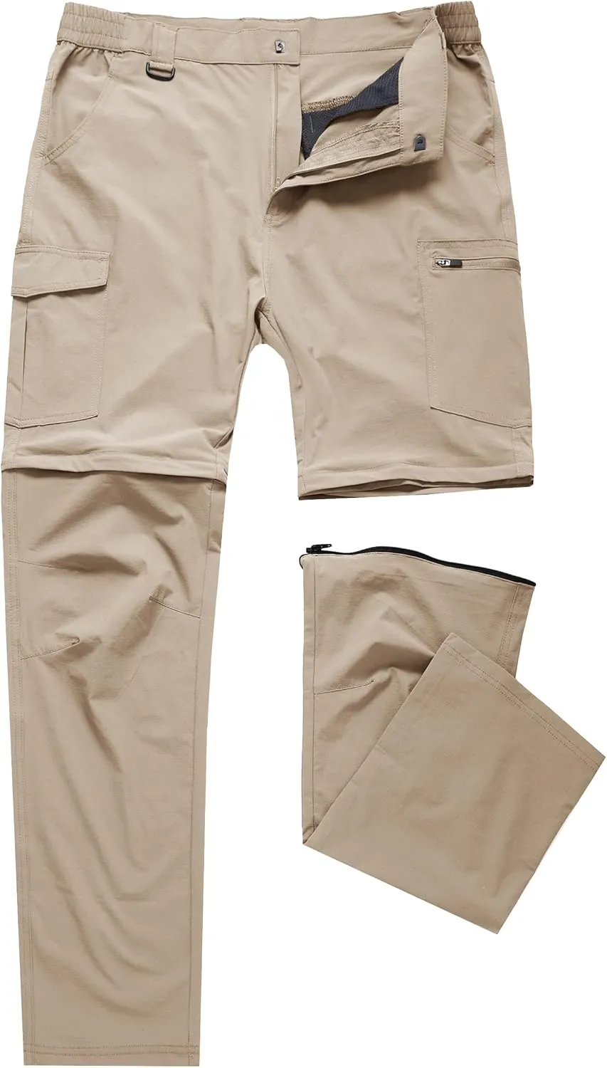 Men's Hiking Pants Convertible Zip Off Lightweight Waterproof Quick Dry Outdoor Fishing Travel Safari Camping