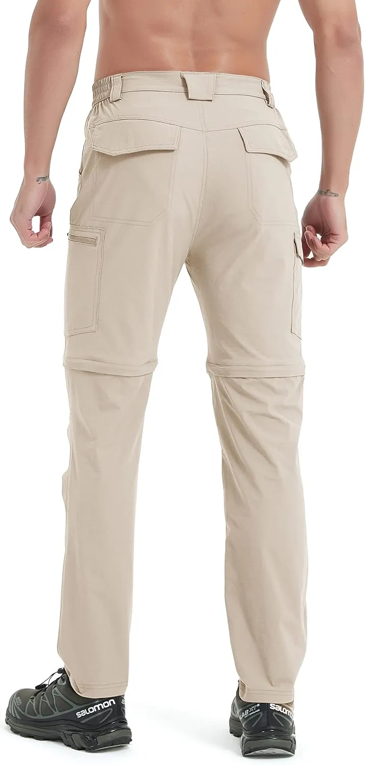 Men's Hiking Pants Convertible Zip Off Lightweight Waterproof Quick Dry Outdoor Fishing Travel Safari Camping