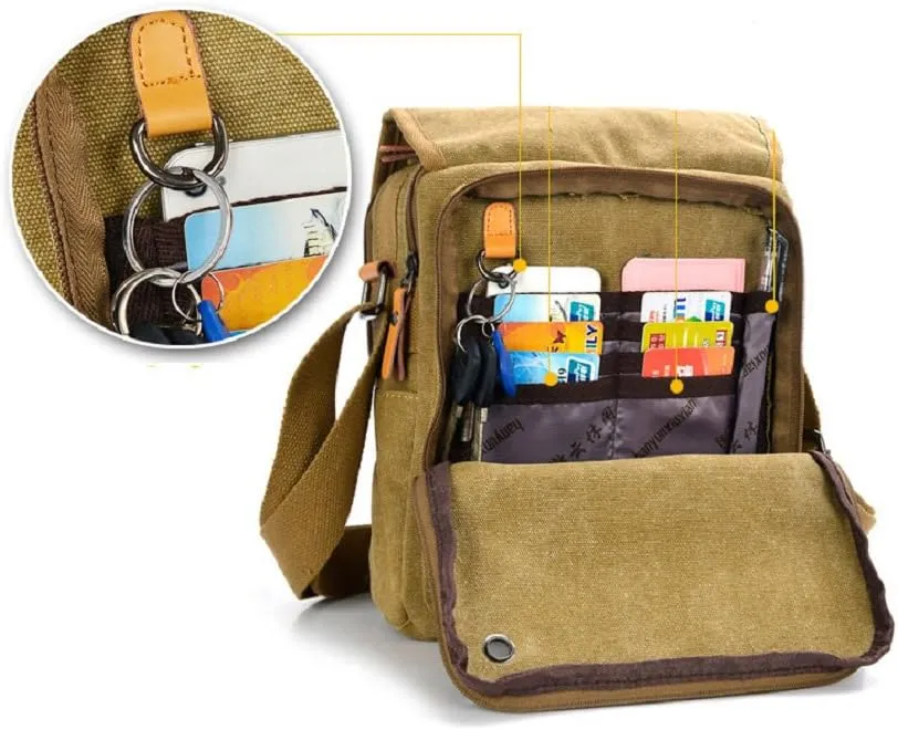Men's Messenger bag, Classic Multifunction Shoulder Bag Business Messenger Bags Ipad Bag