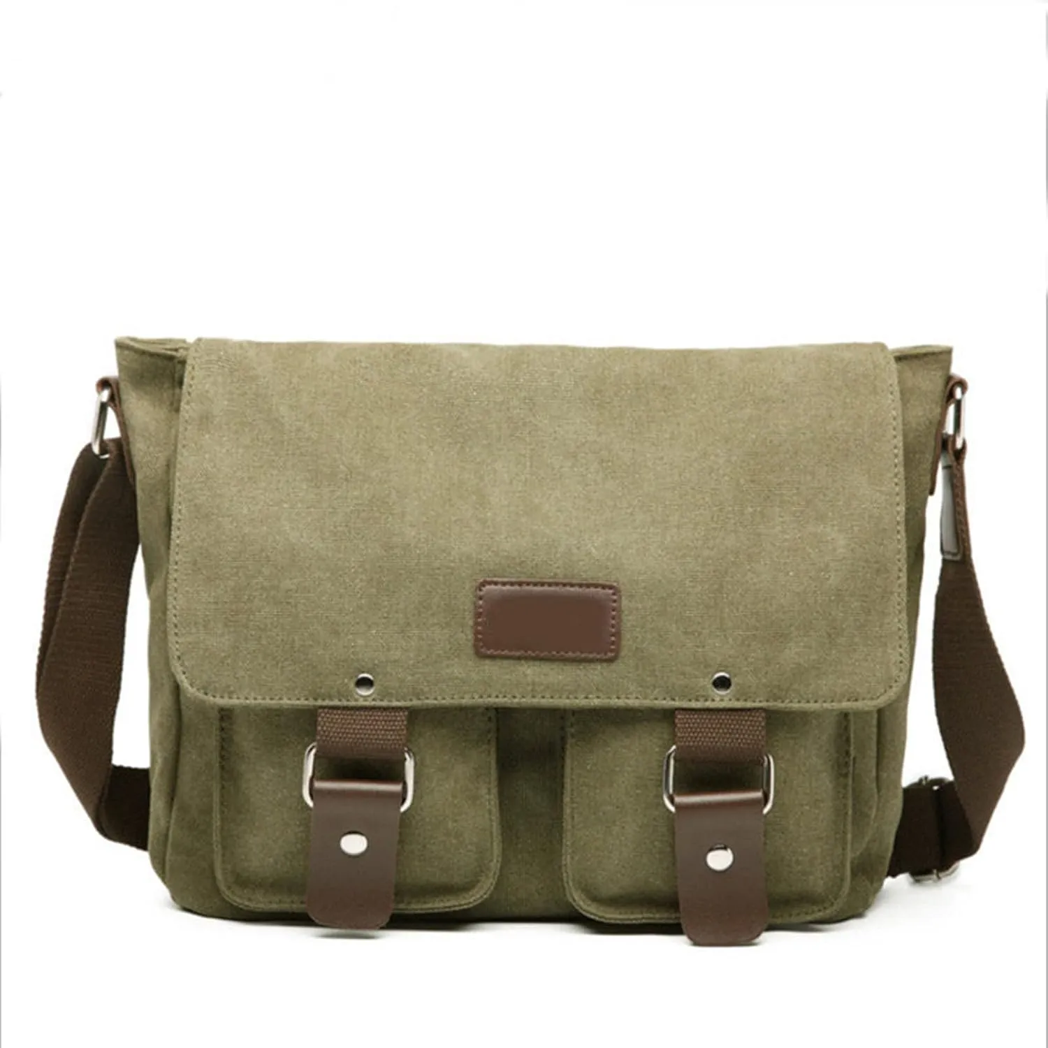 Men's messenger bag Gutim canvas messenger bag - retro cross shoulder bag military backpack (grey)