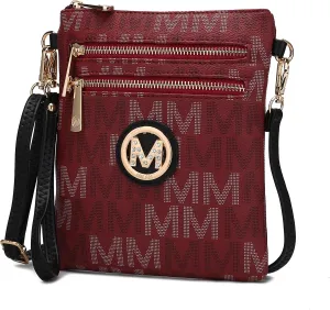 MKF Collection Crossbody Bag for Women, Wristlet Strap – PU Leather Shoulder Handbag Messenger Purse By Mia K