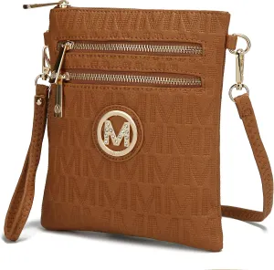 MKF Collection Crossbody Bag for Women, Wristlet Strap – PU Leather Shoulder Handbag Messenger Purse By Mia K