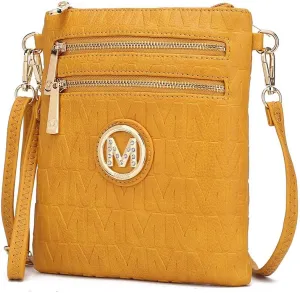 MKF Collection Crossbody Bag for Women, Wristlet Strap – PU Leather Shoulder Handbag Messenger Purse By Mia K