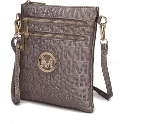 MKF Collection Crossbody Bag for Women, Wristlet Strap – PU Leather Shoulder Handbag Messenger Purse By Mia K