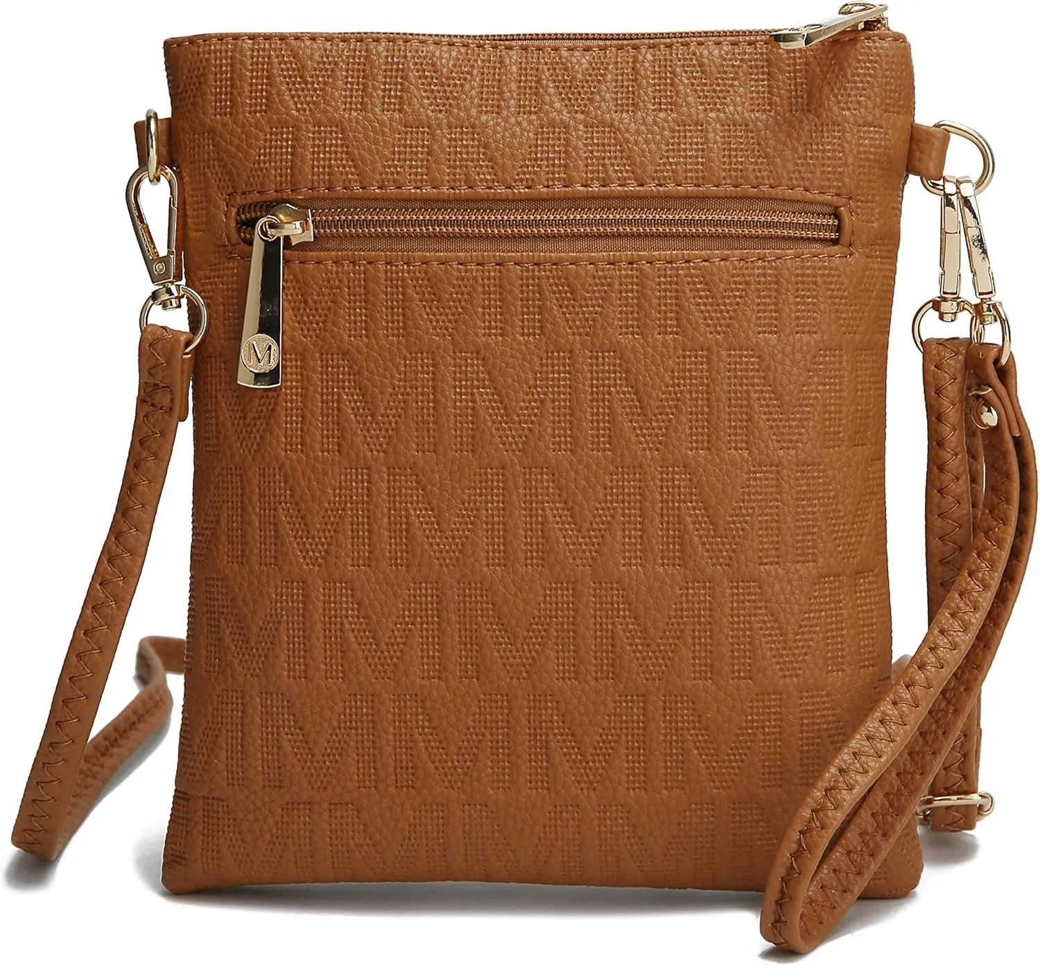 MKF Collection Crossbody Bag for Women, Wristlet Strap – PU Leather Shoulder Handbag Messenger Purse By Mia K