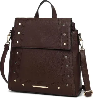 MKF Collection Shoulder Bag Convertible Handbag, Women’s Backpack, Satchel & Crossbody 3-in-1 Top-Handle Purse by Mia K