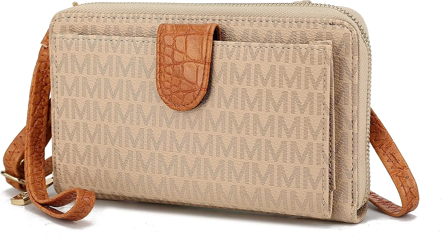 MKF Collection Women's Crossbody Phone Bag, Vegan Leather shoulder Bag Cell phone bag Wallet Purse Handbag by Mia K