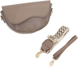 Modern Chic Crossbody Bags for Women - Ellis Convertible Crossbody Purse, Vegan Leather Shoulder Bag with Two Straps