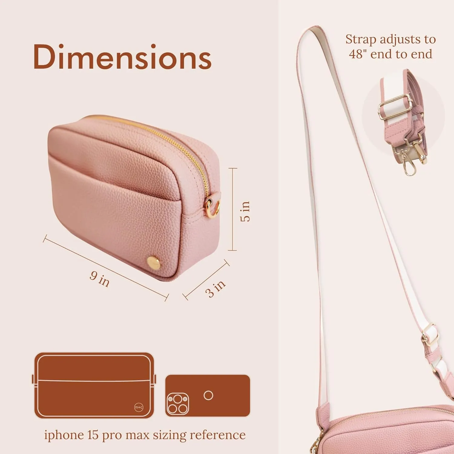 Modern Chic Crossbody Bags for Women - Willow Convertible Crossbody Purse, Vegan Leather Shoulder or Belt Bag with Strap