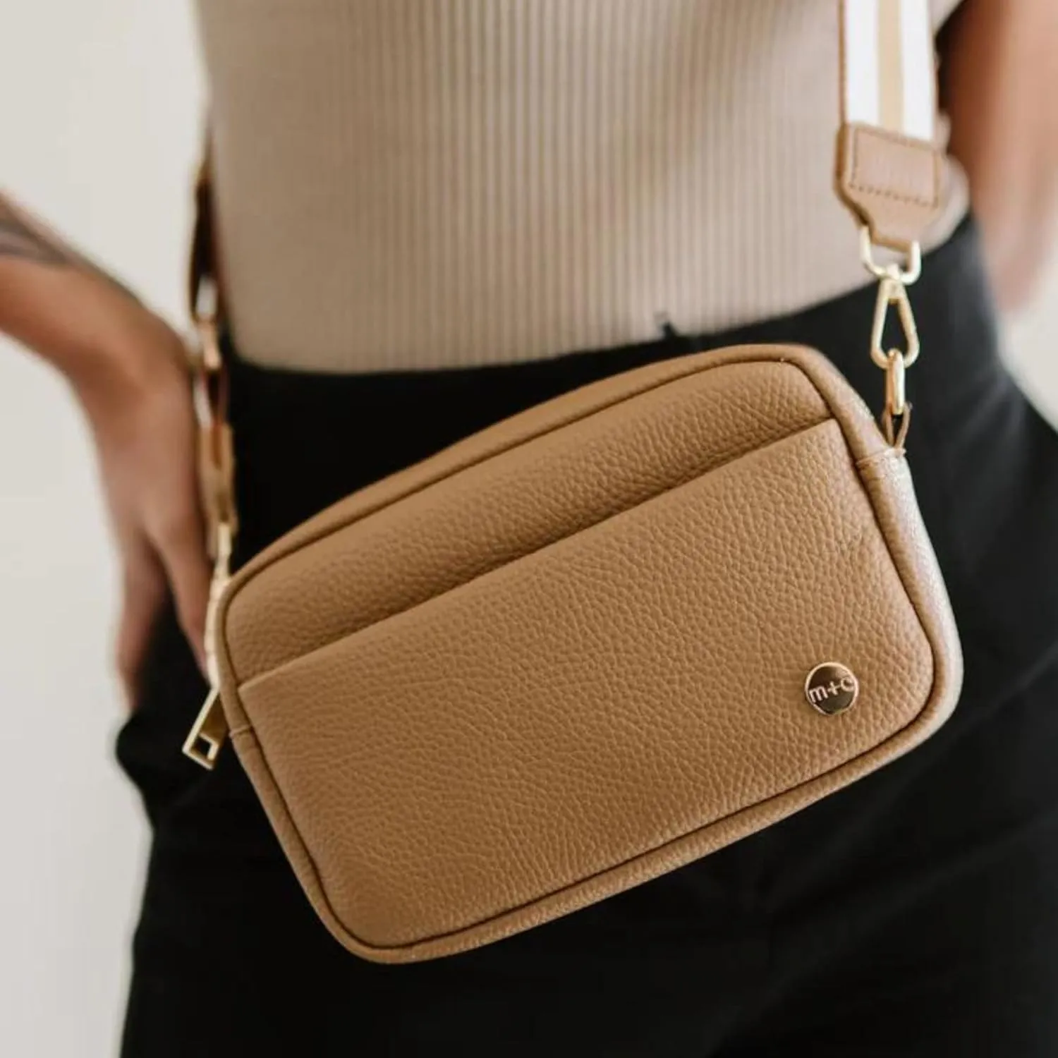 Modern Chic Crossbody Bags for Women - Willow Convertible Crossbody Purse, Vegan Leather Shoulder or Belt Bag with Strap