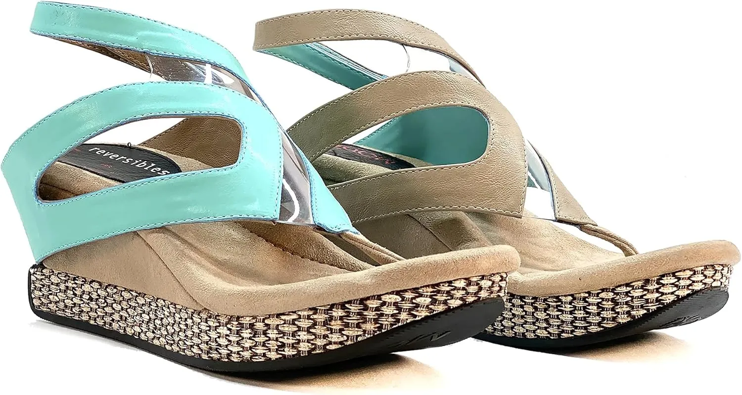 Modzori Zoey Women's Mid Wedge Reversible Sandal