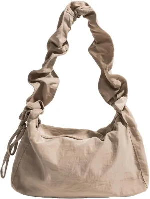 MOLERFO Cute Purse Adjustable 2 in 1 Drawstring Strap Shoulder Bag Cross Body Bag Women Nylon Summer Purse Y2k Small Purses