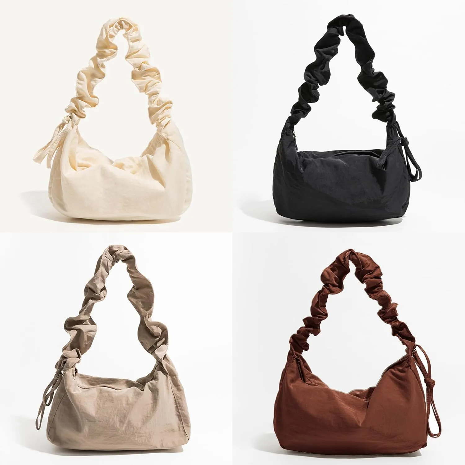 MOLERFO Cute Purse Adjustable 2 in 1 Drawstring Strap Shoulder Bag Cross Body Bag Women Nylon Summer Purse Y2k Small Purses