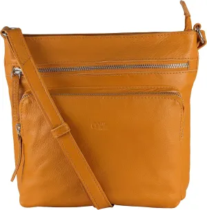 Mou Meraki Genuine Leather Crossbody Purse and Handbags - Crossover Bag Over the Shoulder Women